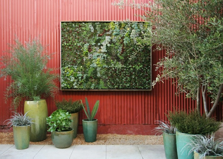 suculentas jardin exterior cuadro