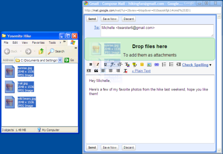 Gmail ahora permite adjuntar archivos arrastrando "Drag and drop" 1
