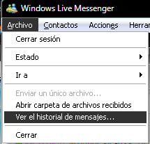 Encontrar conversaciones en Windows Live Messenger 1