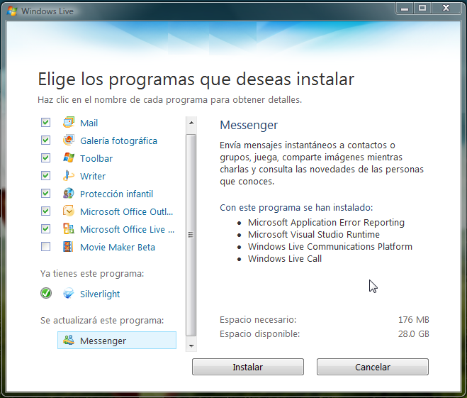 Descargar Windows Live Messenger 1