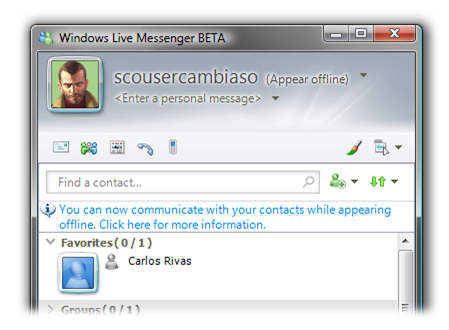Bloquear contactos en Windows Live Messenger 1