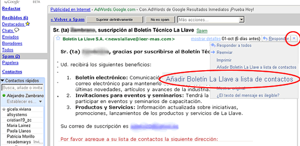 Buscar mensajes de correo electrónico en Gmail por Remitente 1