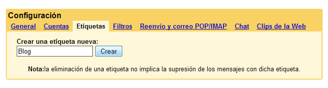Crear una etiqueta en Gmail 1