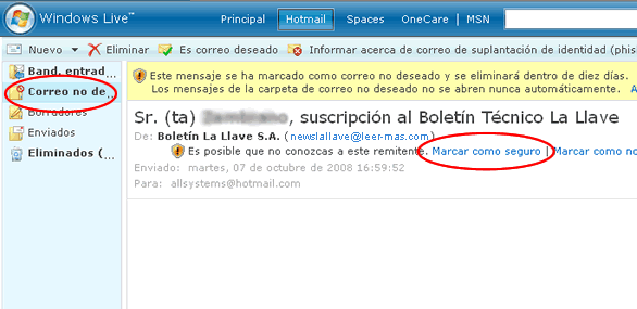 Desbloquear contactos del Windows live messenger 1