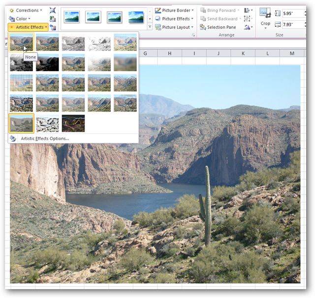 Agregar efectos artísticos a sus imágenes en Office 2010 1