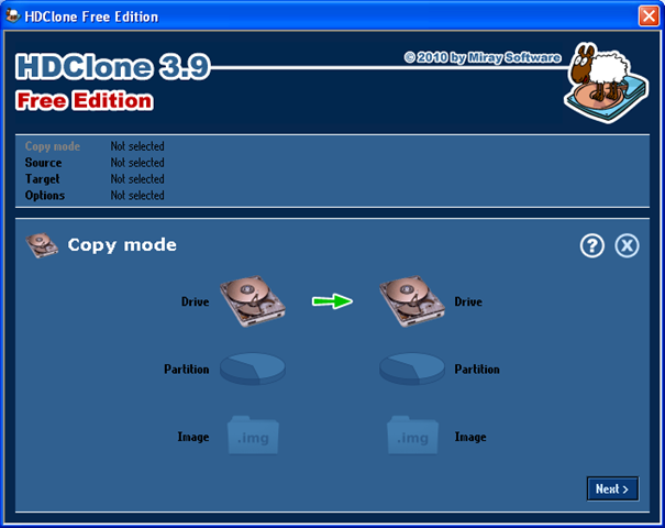 Hacer una imagen de su disco 1
