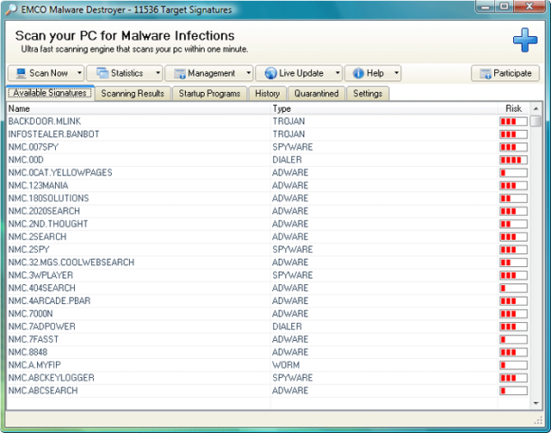 Limpie su PC con EMCO Malware Destroyer 1