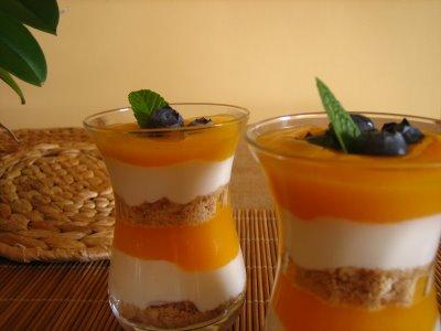 Postre de gelatina de mango 1