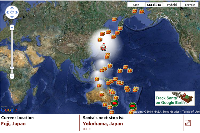Seguimiento de Santa Claus para esta Navidad