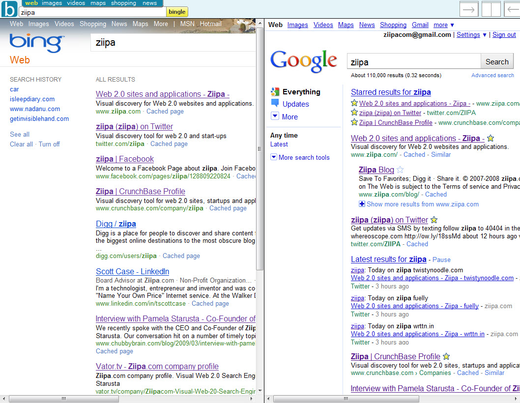 Buscar en Google y Bing al mismo tiempo