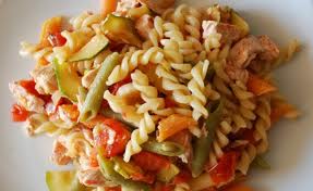 Pasta con pechuga de pavo