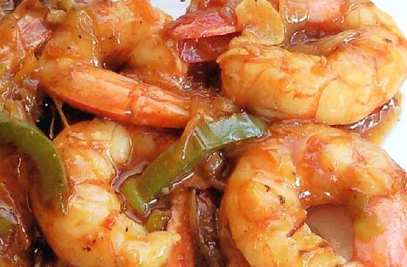Langostinos al wok con verduras 1