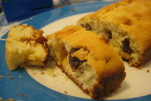Budín de pan con frutas 2