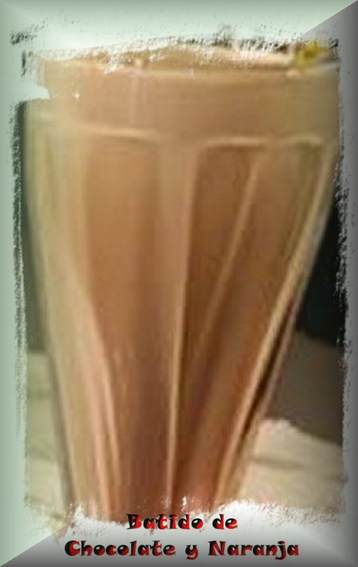 Batido de chocolate y naranja 1