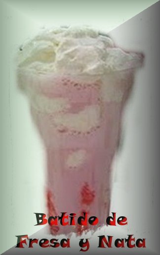 Batido de fresa y nata 1