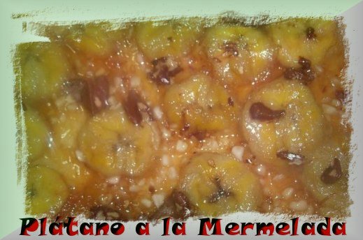 Plátanos en jugo de mermelada 1