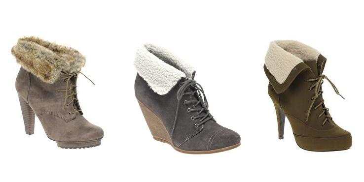Botines con cordones y borreguillo, nueva moda otoñal