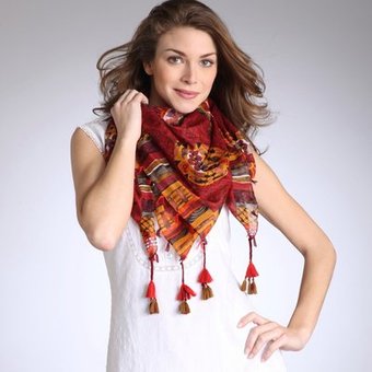 Fular con print indú