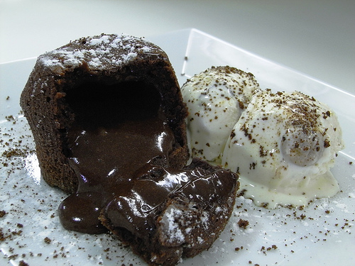 Volcán de chocolate 1
