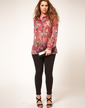 Camisa tallas grandes con estampado floral de Asos