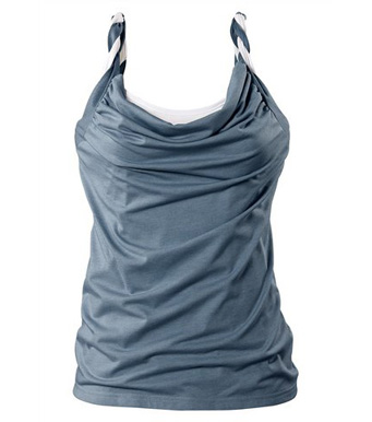 camiseta-tirantes-efecto-cuello doble drapeado de Benize