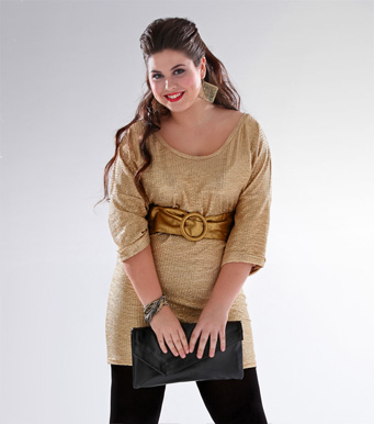 Vestido dorado de Benize