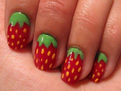 uñas de fresa