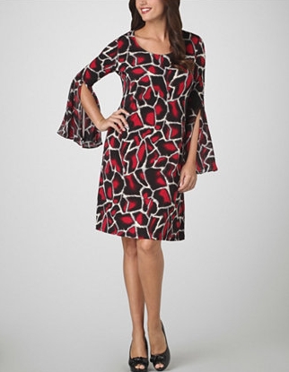 Vestido mangas abiertas