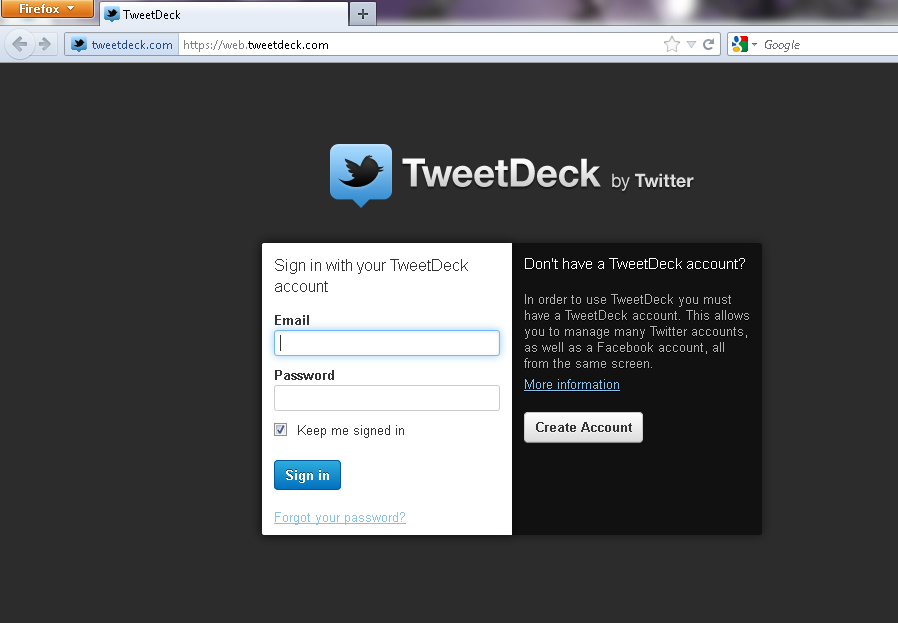 Tweetdeck ya está disponible para los usuarios de Firefox