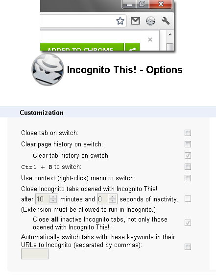 Convierte cualquier página en una ventana de incógnito con un solo clic en Chrome 1