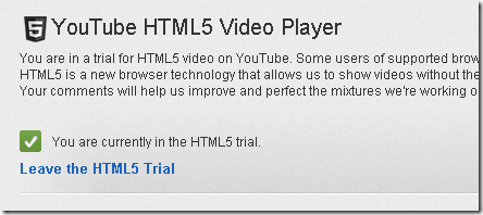 Activar vídeos HTML5 en YouTube