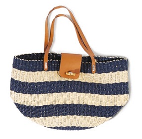 Bolsos de rafia y asas de cuero