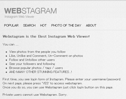 WebStagram: El acceso a tus imágenes Instagr.am desde la web 1