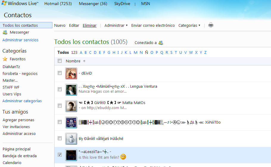 Cómo eliminar contactos de Hotmail