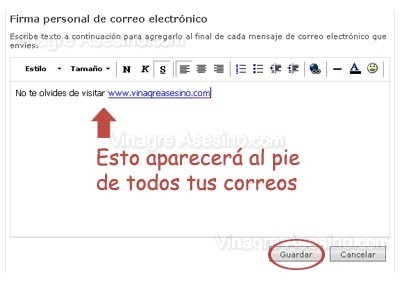 Cómo hacer una Firma para tu Correo de Hotmail