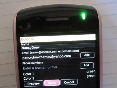 Cómo cambiar los colores de Blackberry SMS 1