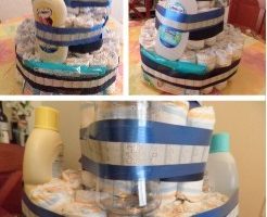 Como hacer una tarta de pañales 2