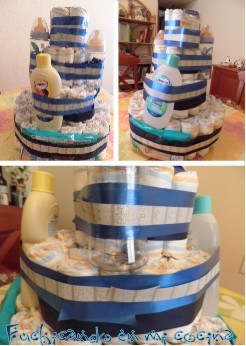 Como hacer una tarta de pañales 1