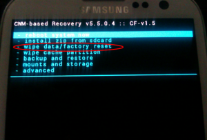 Estado de fábrica en Android 7