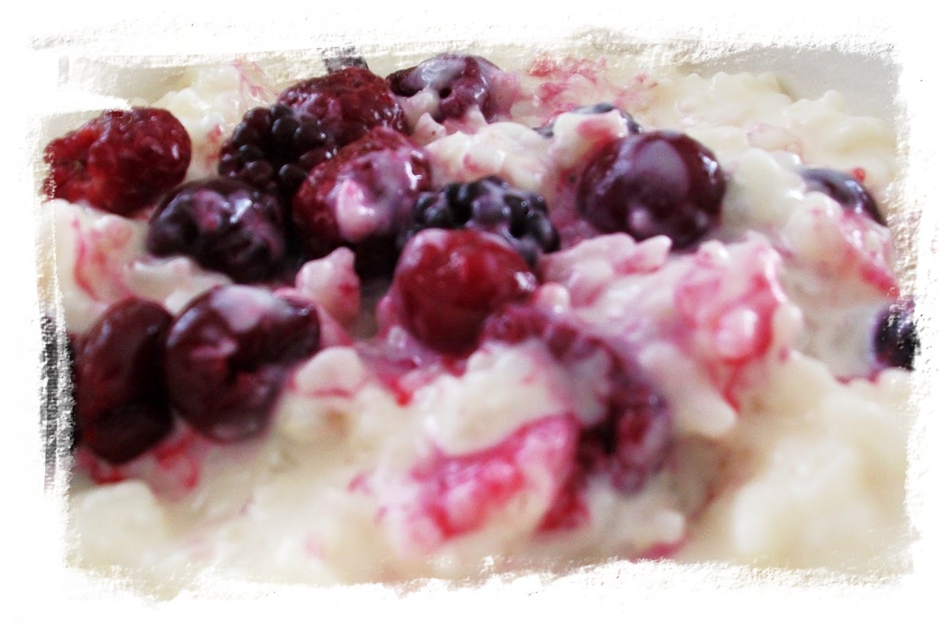 Arroz con leche y frutas del bosque 1