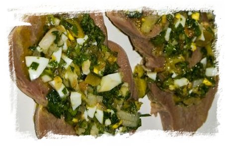 Filetes de lengua de vaca a la vinagreta (Plato principal navidad) 1