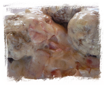 Albóndigas de carnes picadas a la carbonara