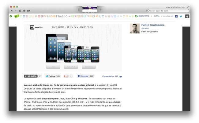 Evasion Jailbreak Untethered Ios 6.1, una nueva dimensión en Apple Apple