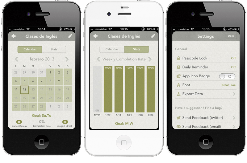 Habit List, siguiendo los hábitos y objetivos desde iPhone 1