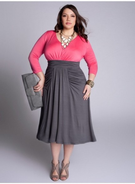 Prendas elegantes de oficina para mujeres de talla grande 1