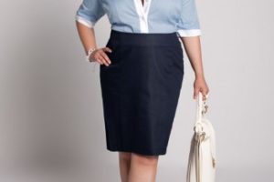 Looks para oficina a la moda para mujeres de talla grande 7