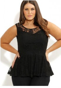peplum black