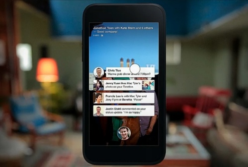 Facebook Home con publicidades