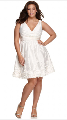 Gordita vestida de blanco