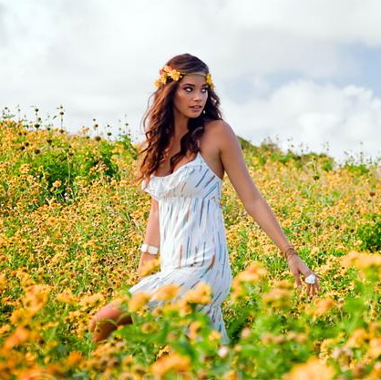 mujer en primavera